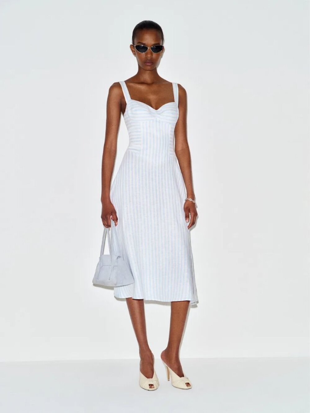 Reformation Susina Linen Dress Ivory - Size 6. NWT